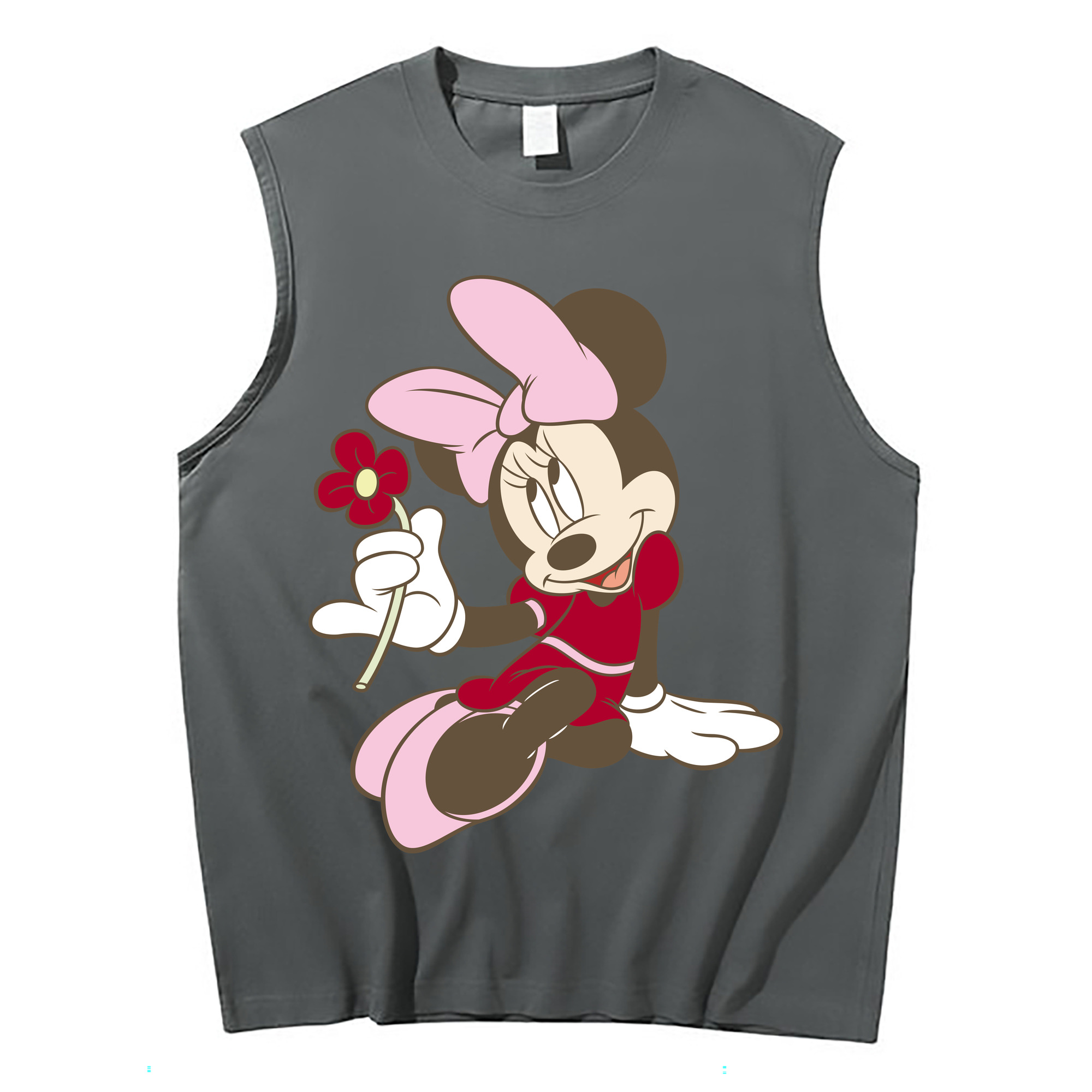 ミッキーマウス Mickey Mouse コットン100％タンクトップ（フロントプリント）